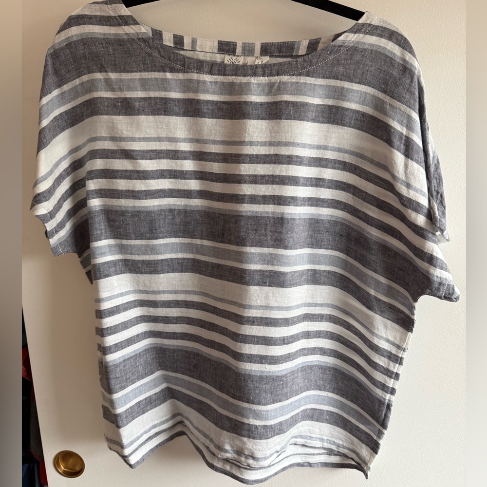 Striped Linen Women's Top
